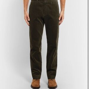 Mr. P Men’s Army Green 100% Cotton Corduroy Trousers W32 L26